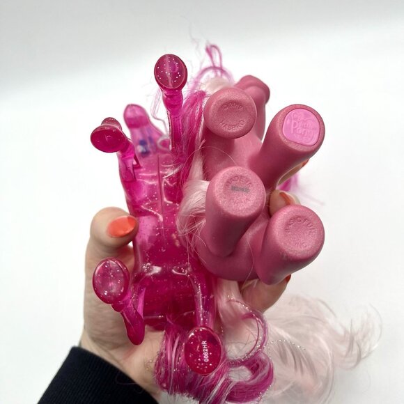 Lot of 2 My Little Pony Toy G3 Pinkie Pie 2008 & VTG Transparent Unicorn Fakie - Picture 4 of 8